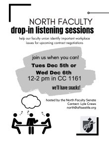 Help our faculty union identify important workplace issues for upcoming contract negotiations!